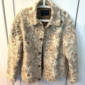 Abercrombie 3D Floral Beige Jacket